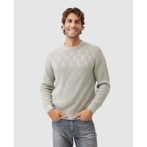 Rodd & Gunn Mens 2XL Beige Crew Neck‎ Cable Knit Sweater Australian Cotton